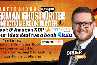 german ghostwriter edit, proofread german nonfiction ebook writer book formatter