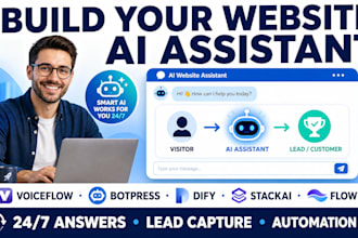 create website ai assistants using voiceflow botpress dify slackai flowise