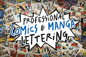 do professional comics and manga book lettering