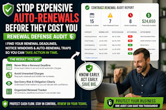 audit contract renewal notice deadlines auto renewal flags contract management