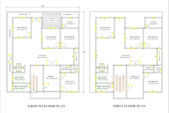 design professional 2d floor plans and blueprints in autocad