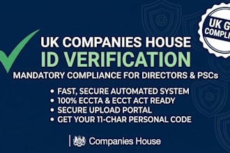 verify UK company director id and psc identity verification for companies house