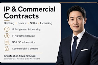 draft commercial contracts involving intellectual property rights