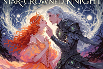 create an epic fantasy and romantasy book cover design