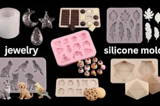 create custom 3d silicone mold designs for resin soap candle chocolate jewelry