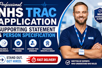 write your nhs trac application supporting statement and person specification