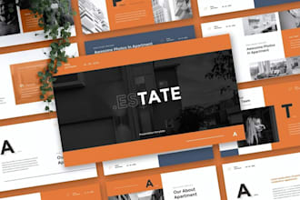 professional design real estate pitch deck property company profile investor PPT