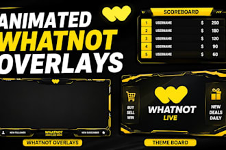 design whatnot overlays, scoreboards and theme boards for obs