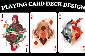 design playing cards, playing card deck design card game poker card illustration