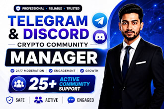be your crypto web3 telegram and discord community manager
