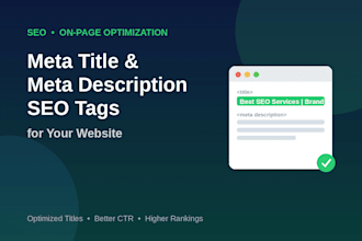 optimize meta title and meta description SEO tags for your website