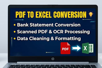 convert PDF to excel bank statements,and scanned documents accurately