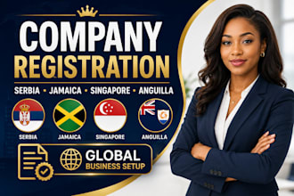 do serbian company, jamaican company singapore and anguilla company