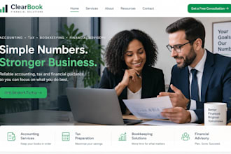 design wix accounting tax website financial advisor website bookkeeping website