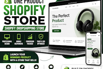 create one product shopify store shopify dropshipping store