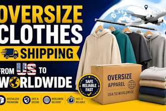 buy and ship oversize clothes from US to worldwide