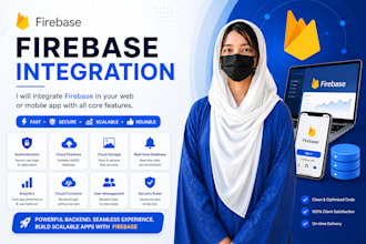 do firebase, authentication, database and API integration