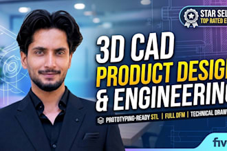 do 3d cad product design and design for prototyping and manufacturing