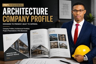 design an architecture company profile and architectural portfolio