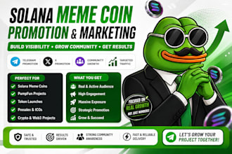 boost solana memecoin pumpfun crypto token presale telegram and x promotion