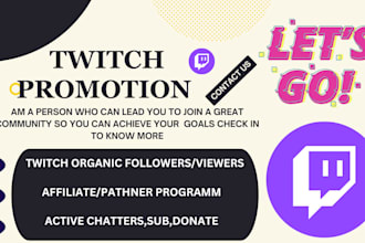 create your twitch channel with organic promotion graphics