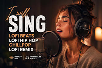 sing lofi beats, lofi hip hop,chillpop, chill beats, lofi remix royalty free