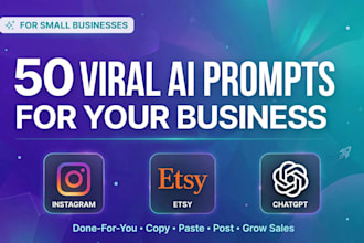create 50 custom ai prompt for your small business