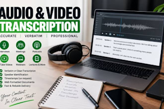 do accurate and verbatim audio and video transcription to text