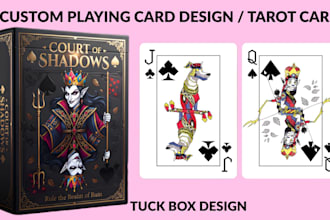custom 52 card deck custom playing card game tarot poker card tuck box blackjack