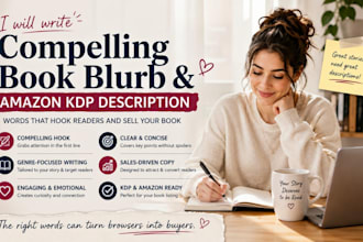 write compelling book blurb for your book, amazon book description, book summary