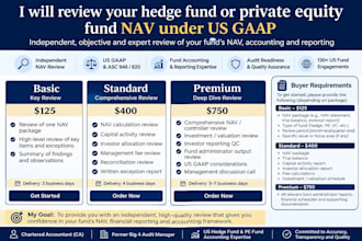 review your hedge fund or private equity fund nav under US gaap