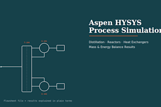 build and solve chemical process simulations in aspen hysys
