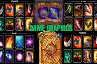 design game graphics, game interface, UI and 2d graphics