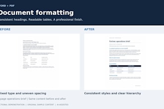 format polished word and PDF documents