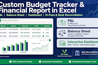 create a custom budget tracker and financial report in excel
