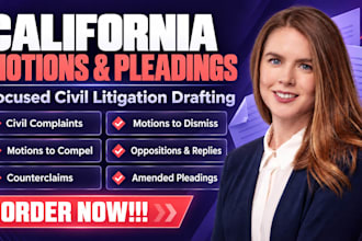 draft legal motions and pleadings as your california civil lawyer