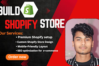 build shopify store create custom website design and e commerce SEO