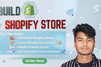 create custom website design shopify store and e commerce