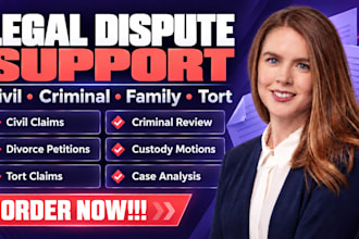 be your lawyer for civil, criminal, family, divorce, and tort disputes