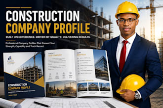 design a professional construction company profile and portfolio
