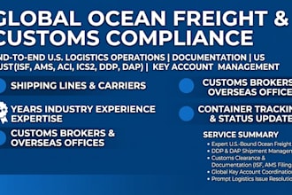 handle ocean freight documentation, isf, ams filing, and logistics compliance