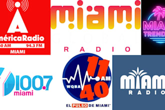 play your song on miami radio  for 30 days with royalties