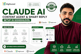 setup gohighlevel claude ai ghl content agent and highlevel smart reply
