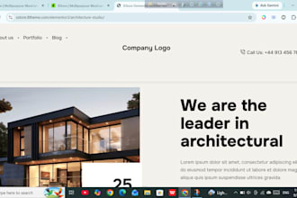 create a modern architecture and interior design website