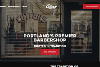 design squarespace barbershop website barber salon spa booking website