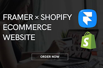 design custom framer ecommerce website, framer to shopify store, framer seo
