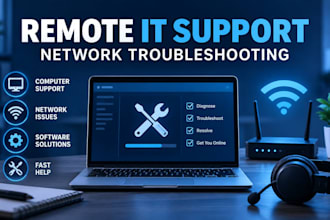 provide remote IT support, troubleshoot network issues