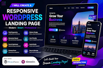 create a responsive wordpress landing page