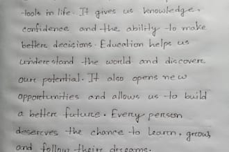 write neat and beautiful handwritten notes and text