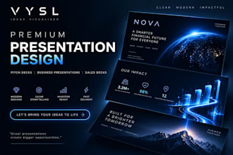 design a professional pitch deck or business presentation